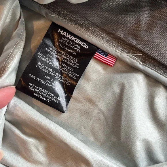 Hawke & Co. Packable Hooded‎ Windbreaker Jacket – Gray – Men’s Large - Picture 14 of 16